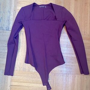 NWOT Burgundy body suit